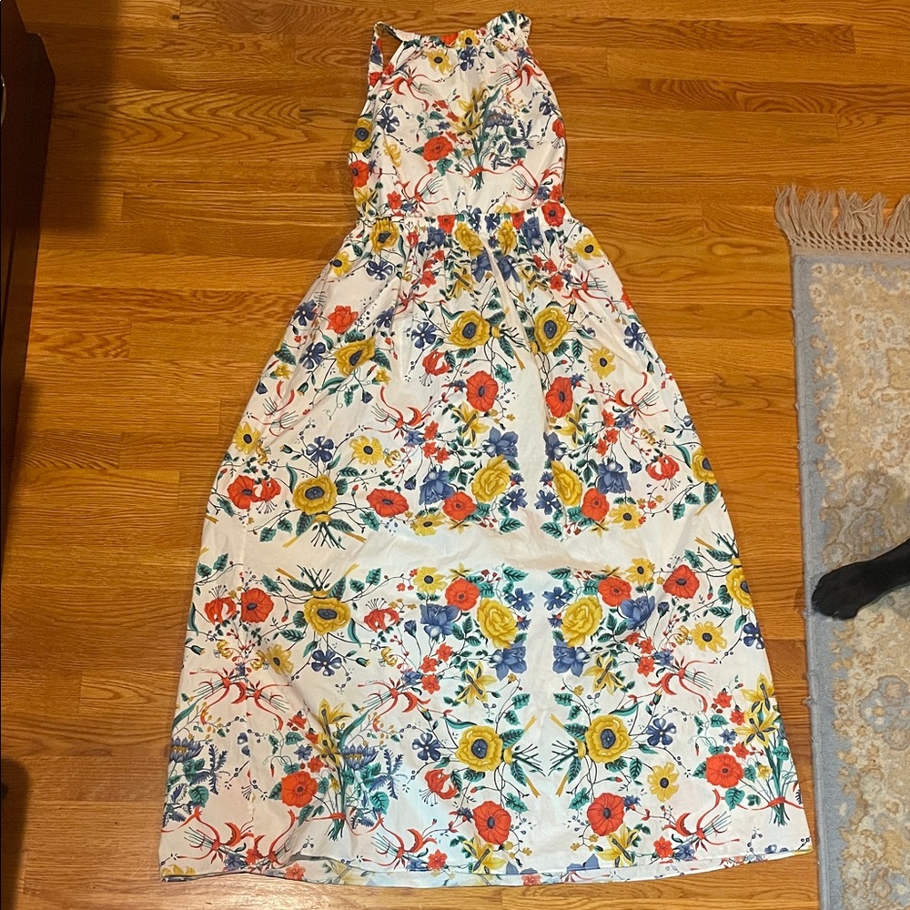 Cara Cara Floral Dress - Yellow, Blue, Red